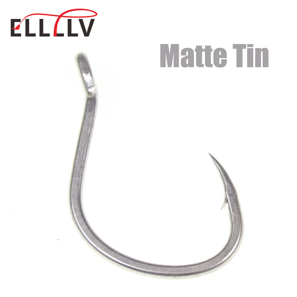 Fishing Hook Offset - 10 قطعة ماتي القصدير مكافحة الصدأ