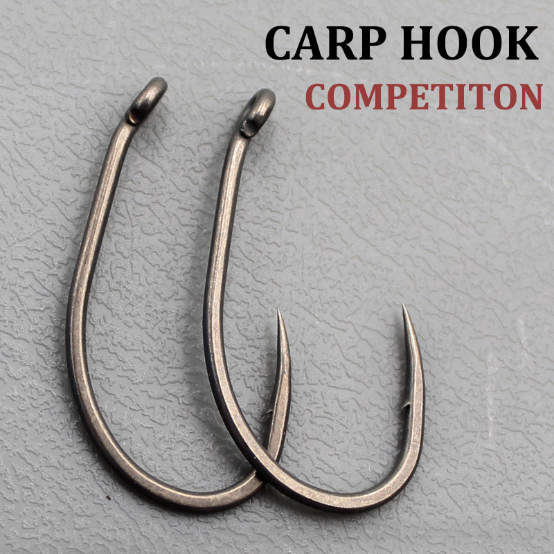 Fishing Hook Offset - 20 قطعة/الوحدة صيد سمك الشبوط PTFE