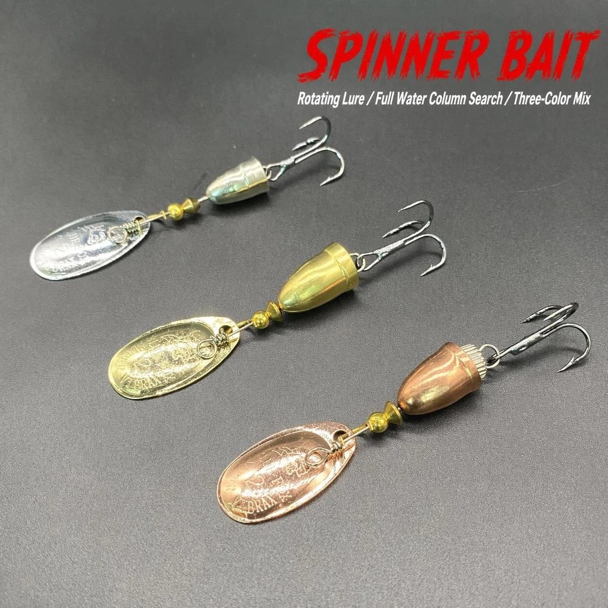 Fishing Hook Treble - 1 قطعة طعم صناعي معدني دوار