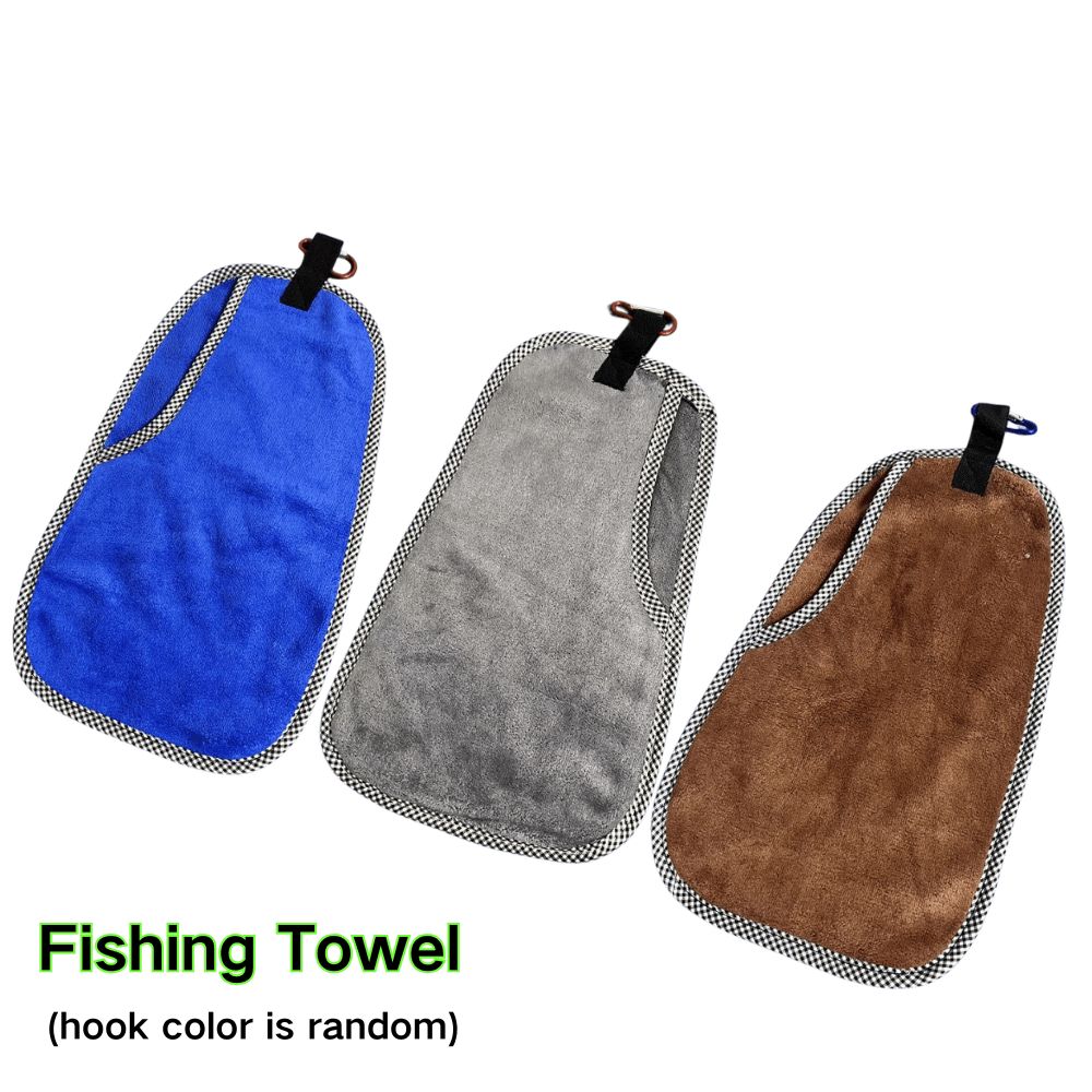 منشفة صيد السمك مزودة بخطاف، ت - مراجعة Fishing Hook Size وسعره