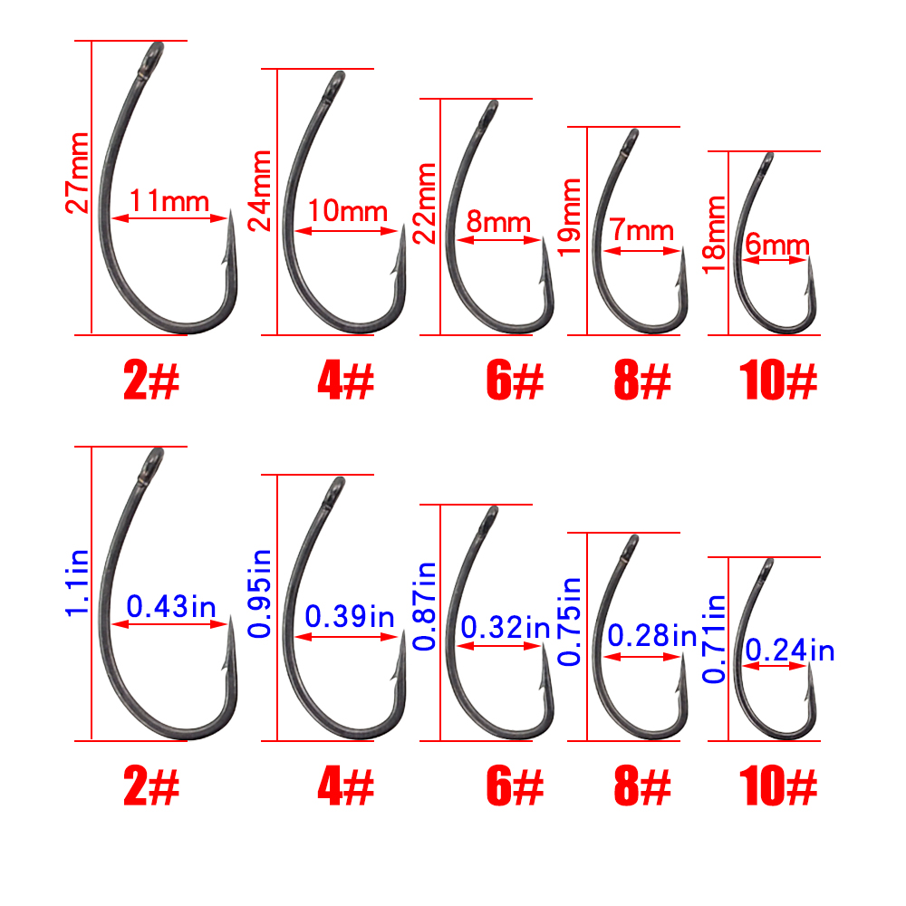 Hirisi 30x خطاف صيد سمك الشبوط - مراجعة Fishing Hook Offset وسعره