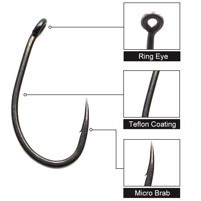 20 قطعة/الوحدة صيد سمك الشبوط  - مراجعة Fishing Hook Offset وسعره