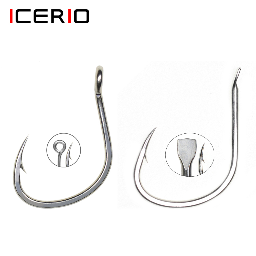 ICERIO 10 قطعة ماتي القصدير طل - مراجعة Fishing Hook Offset وسعره