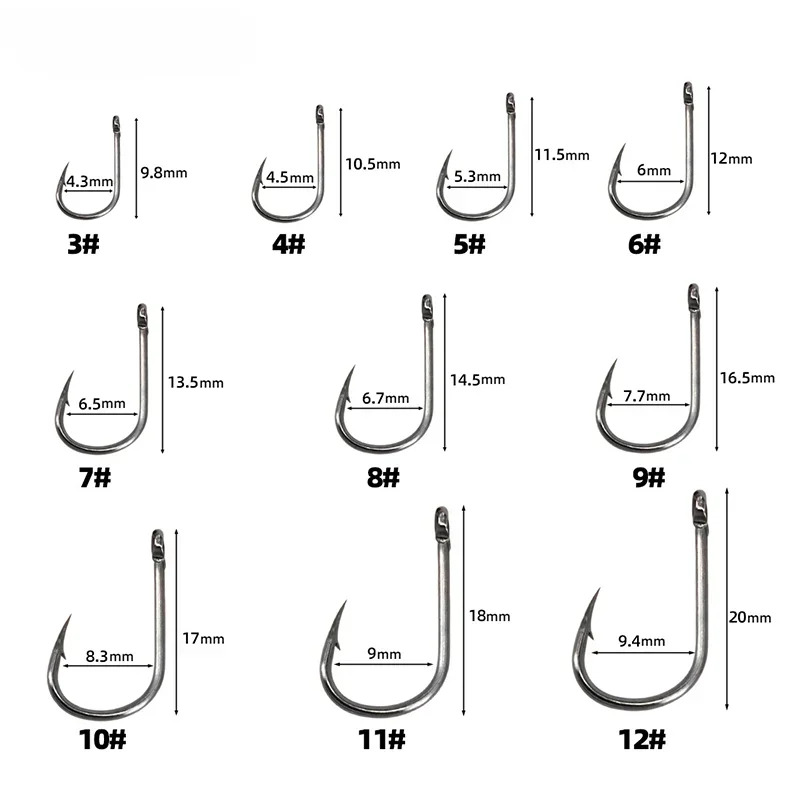 50-1600 قطعة/صندوق خطاف صيد ال - مراجعة Fishing Hook Barbless وسعره