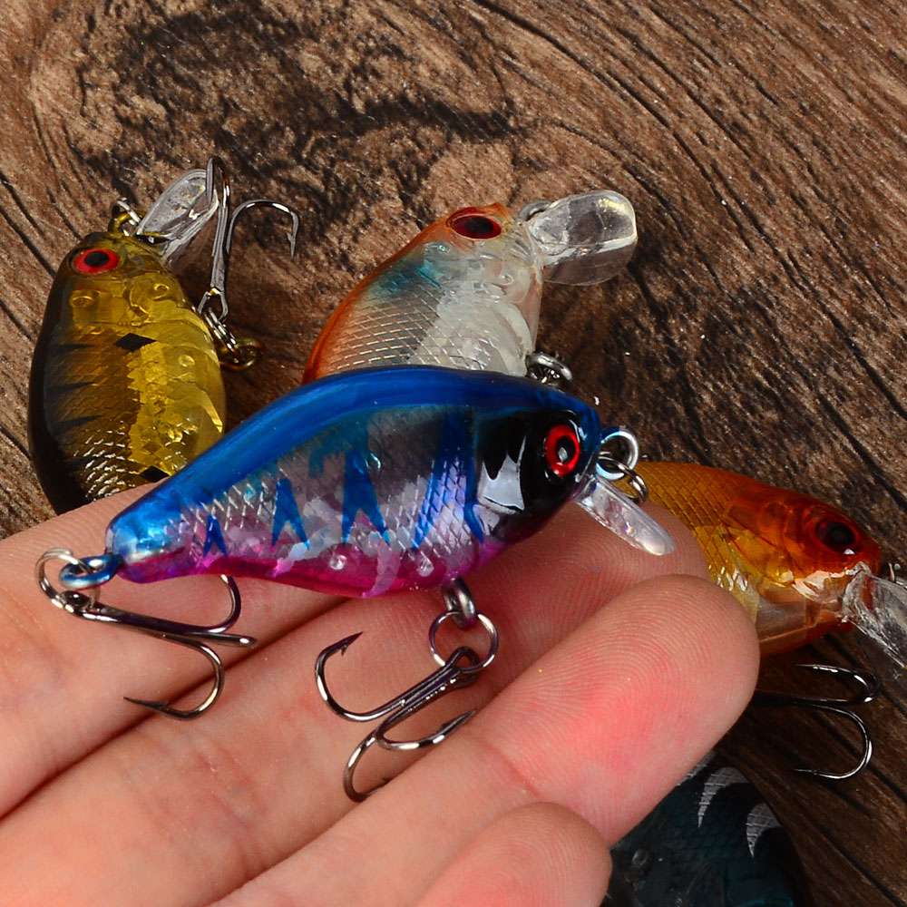 5 قطعة كرانكبيتس العائمة الطعم - مراجعة Fishing Hook Treble وسعره