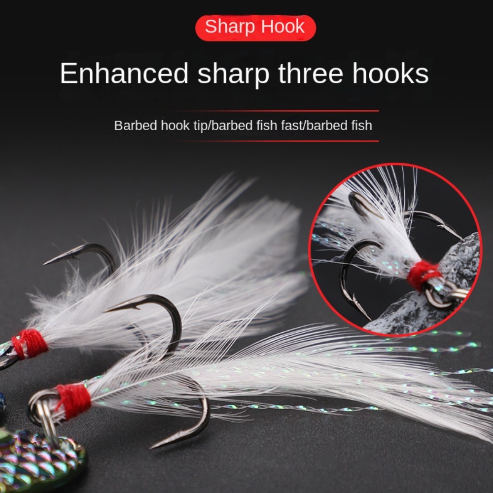 طعوم صيد معدنية صناعية ، طعوم  - مراجعة Fishing Hook Treble وسعره